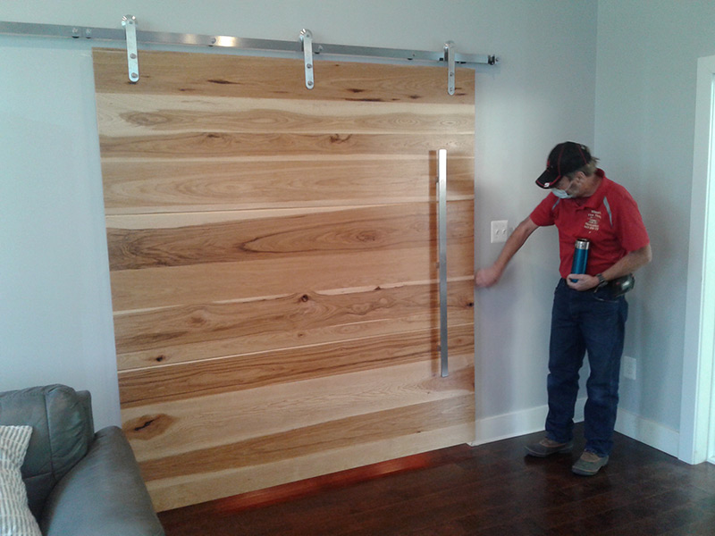 Back side of Custom Barn Door